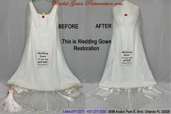 Wedding Gown Cleaning, Preservation & Restoration by BridalGownPreservation.com