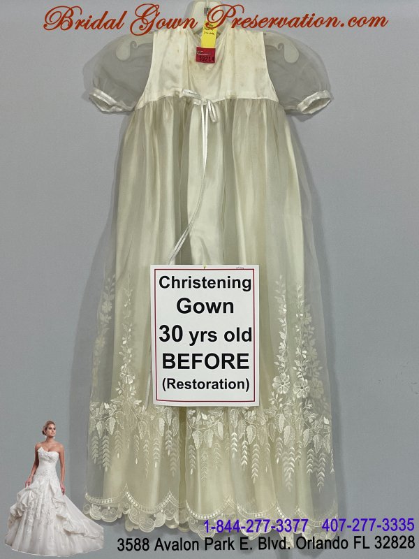 Bridal Gown Preservation-Christening Gown Restoration