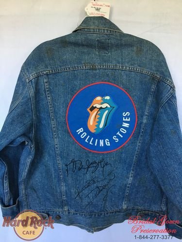 Hard Rock Cafe; Rolling Stones-Jacket Restoration; by Bridal Gown Preservation.com; 1-844-277-3377;