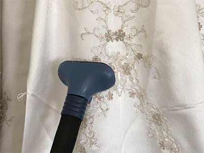 Pressing-Steaming a wedding Gown